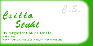 csilla stuhl business card